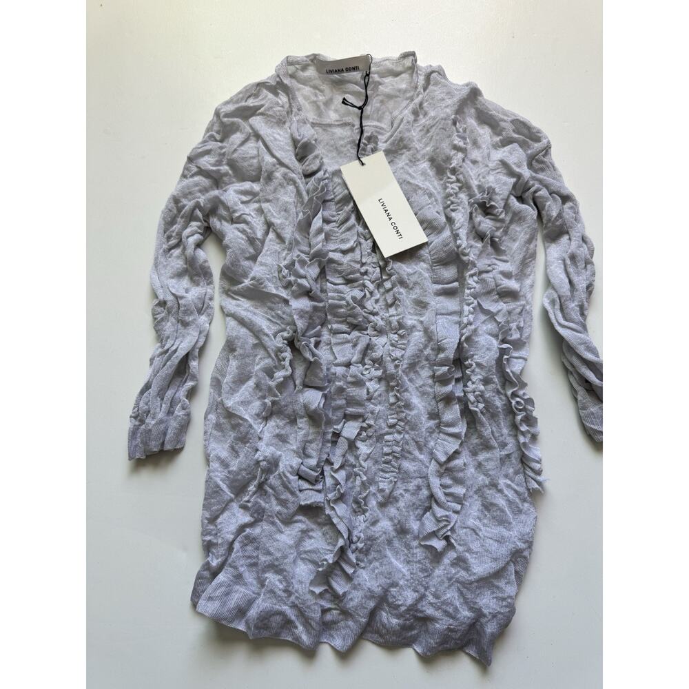 Liviana Conti Womens Ruffled sweater Medium